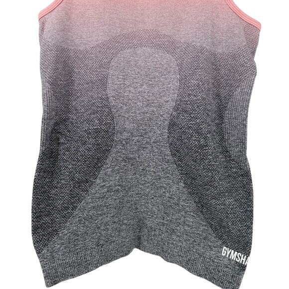 Gymshark Tank Top Size S Seamless Vest Tank Pink Gray Ombre Moisture Wicking Gym - Picture 3 of 8